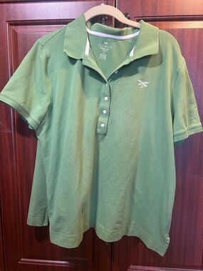 Talbots Men's Leaf Green Polo Shirt with Embroidered Dragonfly